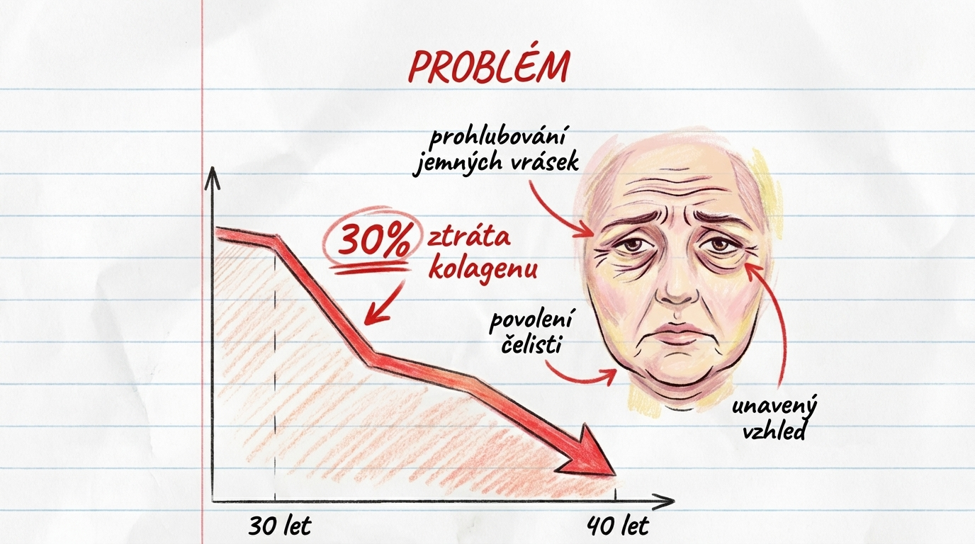 Problém - ztráta kolagenu