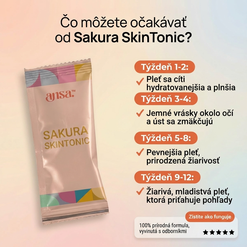 Čo môžete očakávať od Sakura SkinTonic – so Sakura SkinTonic vs prirodzený pokles